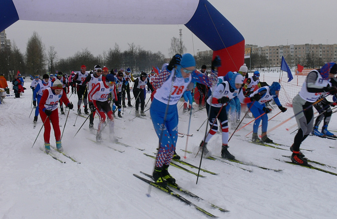 В Ленинградской области прошёл Киришский лыжный марафон